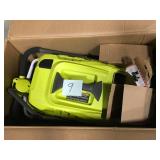 RYOBI 13 in. ONE+ 18-Volt Lithium-Ion Cordless Battery Walk Behind Push Lawn Mower with 4.0 Ah Battery/Charger Included in good condition