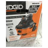 RIDGID 4 Gal. 5.0-Peak HP Portable Wet/Dry Vacuum USED in good condition