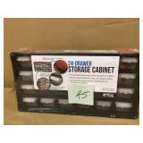 24 Compartment Small Parts Organizer Red Black not used