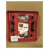 CleverMade Collapsible Milk Crate - Stackable Collapsible Storage Bin/Container/Utility Tote, 25 Liters, Red