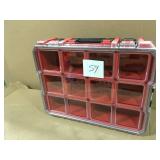 Milwaukee 10-Compartment Red Deep Pro Small Parts Organizer not used