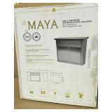 Architectural Mailboxes 2417PS-10 Maya Locking Stainless Steel Wall Mount Mailbox not used