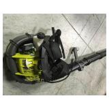RYOBI 175 MPH 760 CFM 38cc Gas Backpack Leaf Blower in good condition