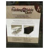 8 Foot Folding Table Cloth Black 30x96x29 not used
