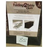 8 Foot Folding Table Cloth Black 30x96x29 not used