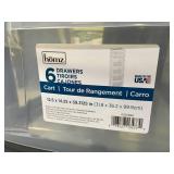 Homz Storage Cart with 6 Drawers, Multiple Colors in good condition