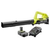 RYOBI ONE+ 90 MPH 200 CFM 18-Volt Lithium-Ion Cordless Leaf Blower - 2.0 Ah Battery and Charger Included in good condition