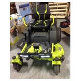 RYOBI 42 in. 75 Ah Battery Electric Zero Turn Riding Mower in good working conditions