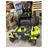 RYOBI 42 in. 75 Ah Battery Electric Zero Turn Riding Mower in good working conditions
