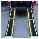 CargoSmart 12 in. W x 90 in. L LED Hybrid S-Curve Centerfold Loading Ramp, 750 lb. Capacity not used