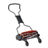 Fiskars 18 in. Cut Manual Push Non-Electric Walk Behind Reel Mower in good conditions