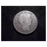 1910 S Barber Half Dollar
