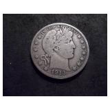 1913 D Barber Half Dollar