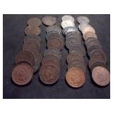 41 Indian Head Cents 1880