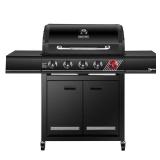 Dyna-Glo 5-Burner Propane Gas Grill in Matte Black with SearPlus Sear Burner and Smoker Box