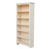 Brooklyn 72 in. H Ready to Finish Solid Wood Bookcase