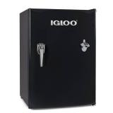 IGLOO 2.6 cu. ft. Classic Mini Fridge Freezer with Chrome Handle and Bottle Opener, Black
