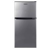 Galanz 7.6 cu. ft. Top Freezer Refrigerator with Dual Door in Stainless Steel Look