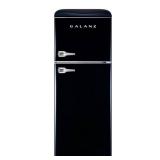 Galanz 4.6 cu. ft. Retro Mini Fridge with Dual Door True Freezer in Black
