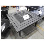 Hampton Bay Riley 38 in. Square Steel Wood Burning Fire Pit Table