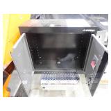 Husky 26 in. H x 30 in. W x 12 in. D Deluxe Steel Garage Wall Mounted Cabinet in Black/Grey