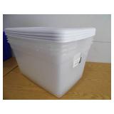 Lot of 4 Clear Totes
