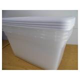 Lot of 4 Clear Totes