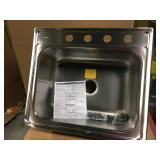 Elkay Drop-In Stainless Steel 25 in. 4-Hole Single Bowl Kitchen Sink not sued
