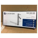 Glacier Bay Modern Single Hole Single-Handle Vessel Bathroom Faucet in Brushed Nickel with Drain  in good condition