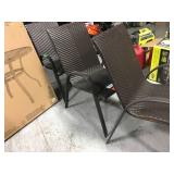 Hampton Bay Mix and Match White Round Glass Outdoor Dining Table USED  in good condition