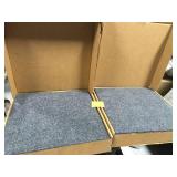 Foss Premium Self-Stick Ribbed Gunmetal Texture 18 in. x 18 in. Carpet Tile (16 Tiles/Case) not used