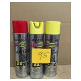 Rust-Oleum Professional 2x Inverted Marking Paint Hi-Visibilty Yellow not used