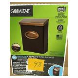 Gibraltar Mailboxes Designer Medium Venetian Bronze Vertical Wall-Mount Locking Mailbox not used