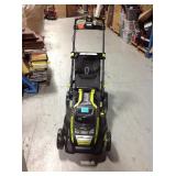 RYOBI 20 in. 40-Volt Brushless Lithium-Ion Cordless Self-Propelled Walk Behind Mower  Battery and charger are not  Included in good conditions