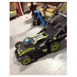 RYOBI 20 in. 40-Volt Brushless Lithium-Ion Cordless Self-Propelled Walk Behind Mower  Battery and charger are not  Included in good conditions
