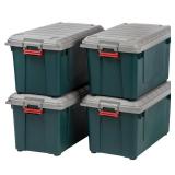 IRIS 82 Qt. Remington Weathertight Store-It-All Storage Bin in Black not used