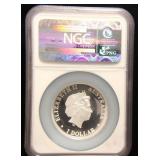 2014-P AUSTRALIA KANGAROO HIGH RELIEF SILVER PF70 NGC ULTRA CAM EARLY STRIKE