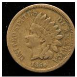1860 EARLY DATE INDIAN HEAD CENT
