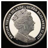 2017 BRITISH VIRGIN ISLANDS 1 TROY OZ .999 FINE SILVER JOHN F KENNEDY