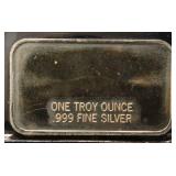 1 TROY OZ. .999 FINE SILVER BAR