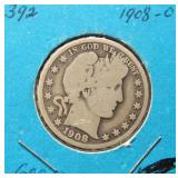 1908-O BARBER SILVER HALF DOLLAR