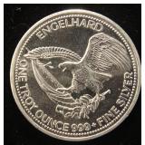 1 TROY OZ. .999 FINE SILVER 1984 ENGELHARD AMERICAN PROSPECTOR