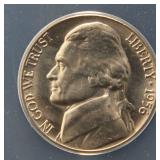 1956 JEFFERSON NICKEL MS65 ANACS