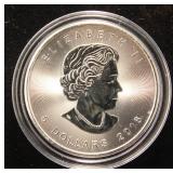 2016 CANADA $5 MAPLE LEAF 1 TROY OZ. .9999 FINE SILVER IN AIRTITE