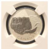 2013 CANADA SILVER $20 ICEBERG & WHALE SP69 NGC