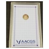 1945 US MERCURY SILVER DIME MS65 AACGS
