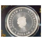 2014 AUSTRALIA OPAL MASKED OWL 1 TROY OZ .999 FINE SILVER