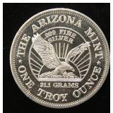 1 TROY OZ. .999 FINE SILVER ARIZONA MINT