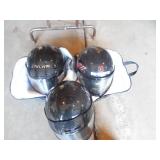 (3) SNOWMOBILE HELMETS