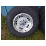 (4) MATCHING RIMS AND TIRES